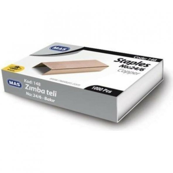 Mas 24/6 Zımba Teli Bakır 10lu Paket ürün görseli 1