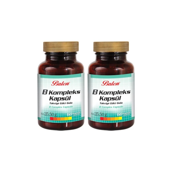 2 Adet Balen B Kompleks 60 Kapsül (25.50 g.) ürün görseli 1