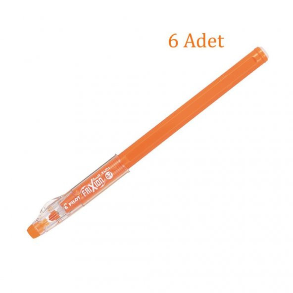 Pilot Frixion Ball Stick Roller Silinebilir Jel Kalem 0.7 mm Turuncu F04-O 6 Adet ürün görseli 1