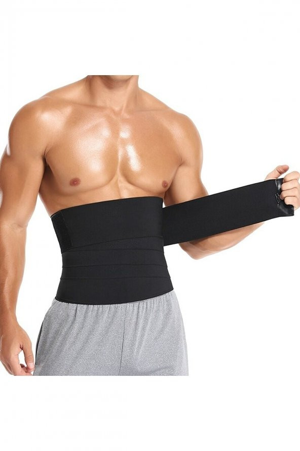 SAUNA SUIT Zayıflatıcı Bele Dolamalı Kum Saati 4m Sarma Bel Korsesi Waist Trainer Inceltici ürün görseli 1