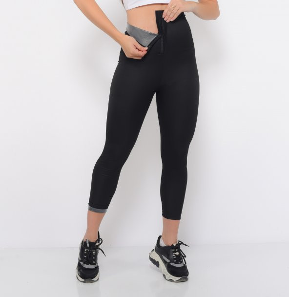 SAUNA SUIT Unisex 100 Orijinal 3 Kademeli Agraflı Termal Tayt Ile Günlük Ve Spor Ile Terle Zayıfla ürün görseli 1