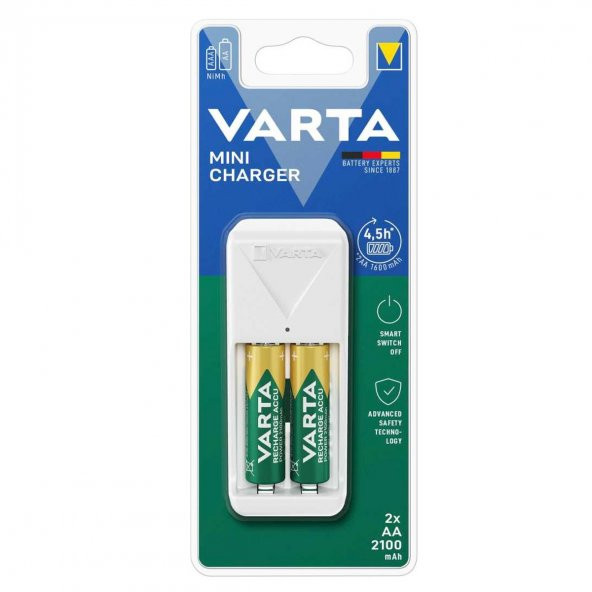 Varta 57656 Mini Şarj Cihazı AA 2x2100mah ürün görseli 1