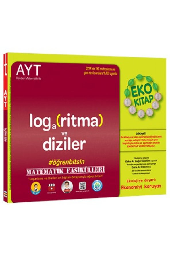 AYT Matematik Fasikülleri Logaritma - Dizi Eko - Tonguç Yayınları ürün görseli 1