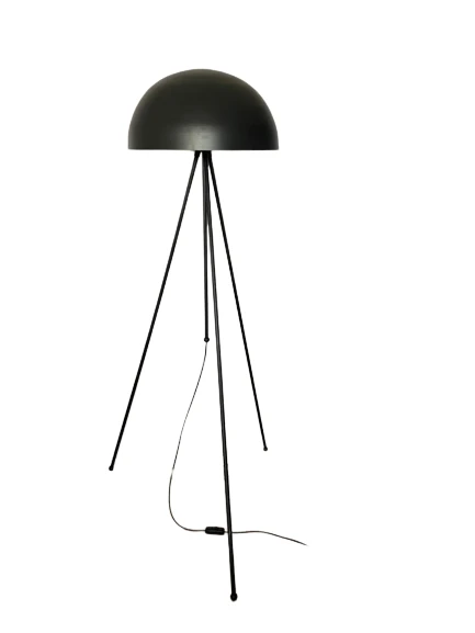 Rsylight Retro Metal Dekoratif Siyah 3 Ayaklı Köşe Lambası Lambader ürün görseli 1