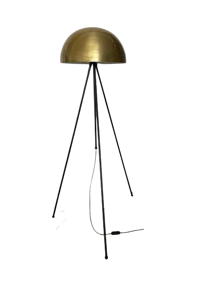 Rsylight Retro Metal Dekoratif Siyah Eskitme Kaplama 3 Ayaklı Köşe Lambası Lambader ürün görseli 1