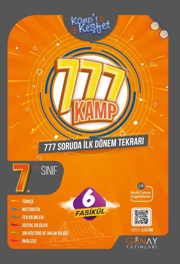 Günay Yayınları 7 Sınıf Kamp 1 Dönem Tekrar Kitabı ürün görseli 1
