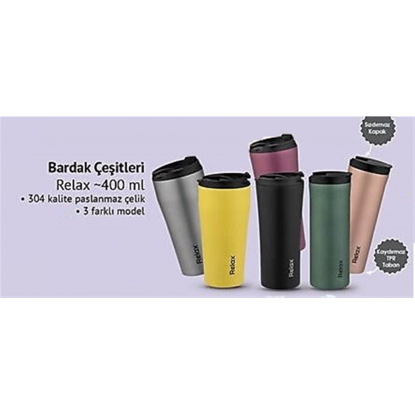 RELAX 400 ML SEYAHAT TERMOSU MUG BARD ürün görseli 1