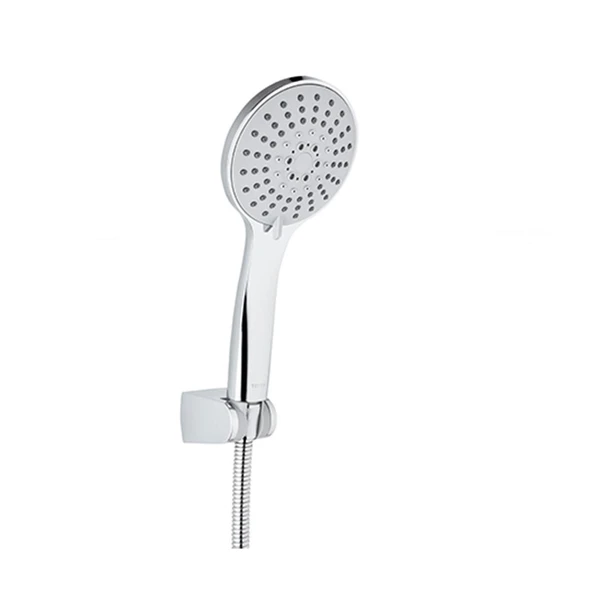 Tema Tondo Mafsallı Askılı Banyo Duş Takımı Seti Krom ürün görseli 1