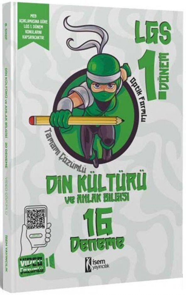 8. Sınıf LGS 1. Dönem Din Kültürü ve Ahlak Bilgisi 16 Branş Deneme İsem Yayınları ürün görseli 1