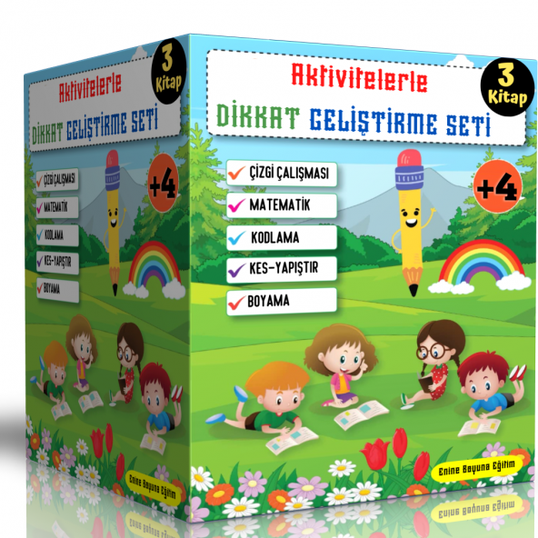 Aktivitelerle Dikkat Geliştirme Seti 3 Süper Kitap ürün görseli 1