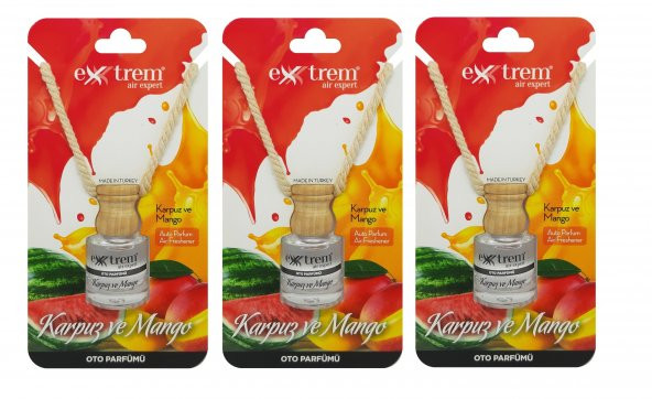 Extrem Karpuz-mango Oto Parfümü  3 Adet  x 8 ml ürün görseli 1