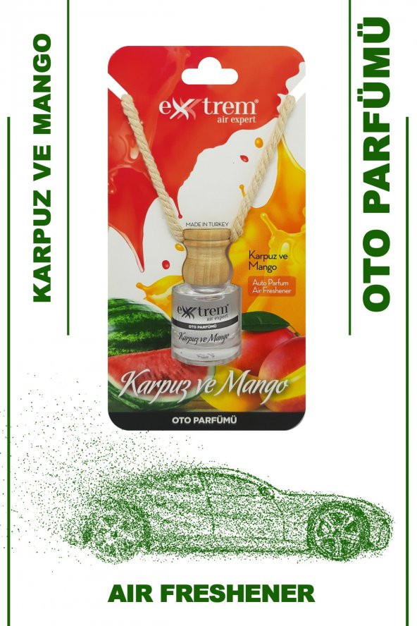 Extrem Karpuz-mango Oto Parfümü  3 Adet  x 8 ml - Resim 2