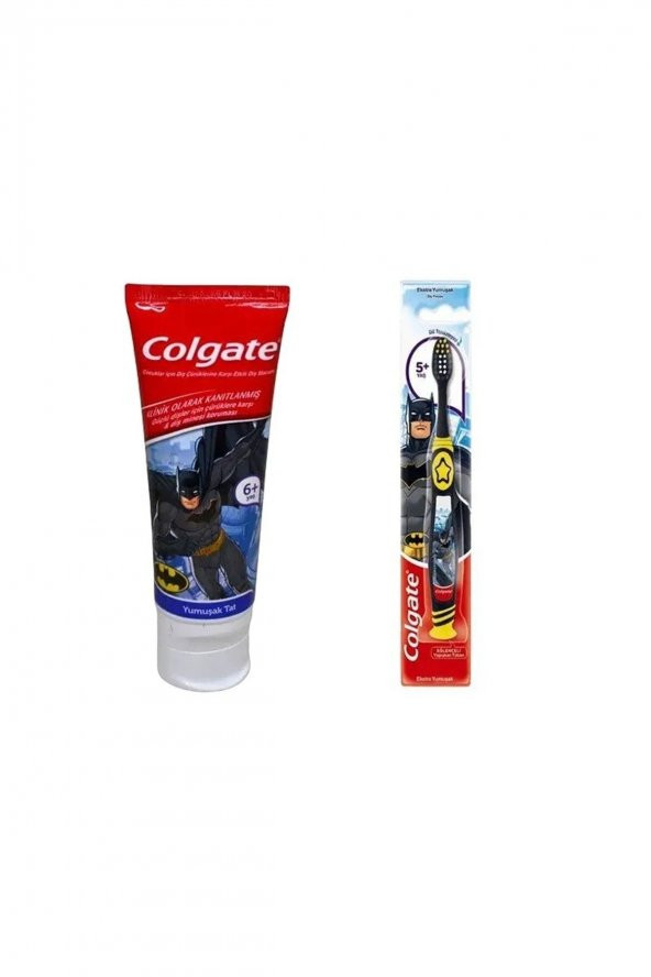 Colgate Batman Diş Macunu 75 ml + Colgate Batman Diş Fırçası 6 + Yaş 2 li Fırsat ürün görseli 1