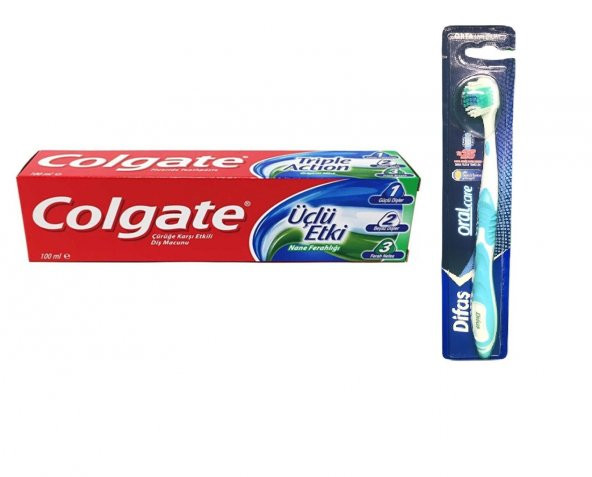 Diş Macunu 100 ml Üçlü Etki + Difaş Oralcare Diş Fırçası ürün görseli 1