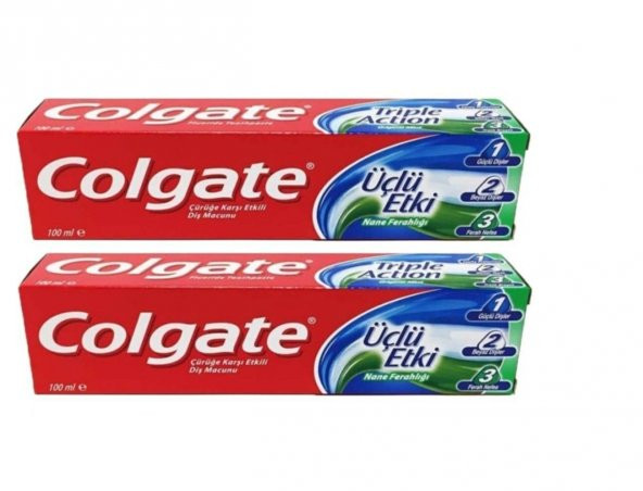 Colgate Üçlü Etki Diş Macunu 2lİ Paket 100 Ml ürün görseli 1