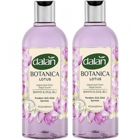 Dalan Duş Jeli  Doğal Çiçek Özleri Doğal Gliserin Botanıca  Lotus  2 Adet x 500 ml ürün görseli 1