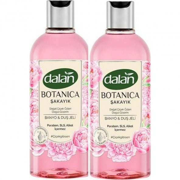 Dalan Botanica Doğal Çiçek Özleri Doğal Gliserin Duş Jeli Şakayık Kokulu 2 Adet x 500 ml ürün görseli 1
