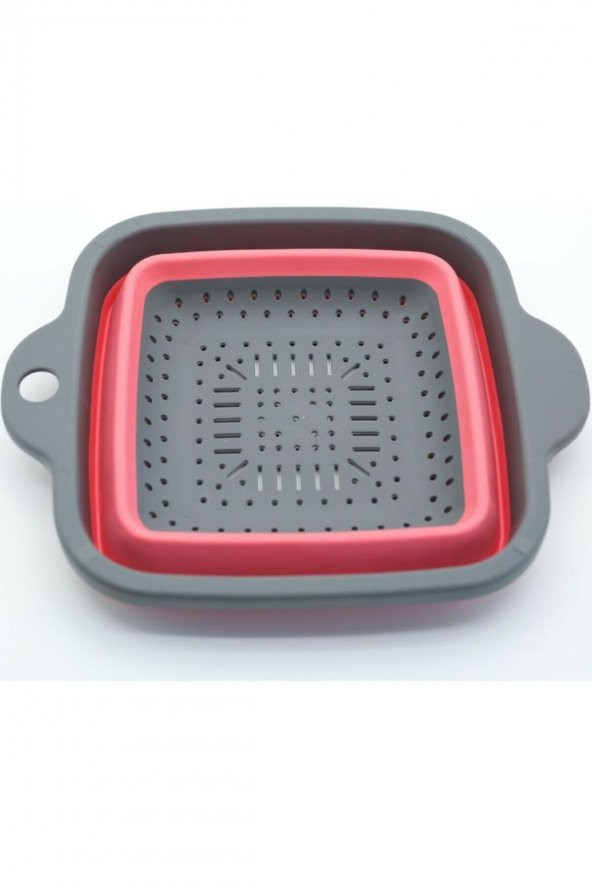 Yemek Hazırlık Süzgeci Makarna Süzgeç Akordiyon Kare 22 x 18 Cm ürün görseli 1