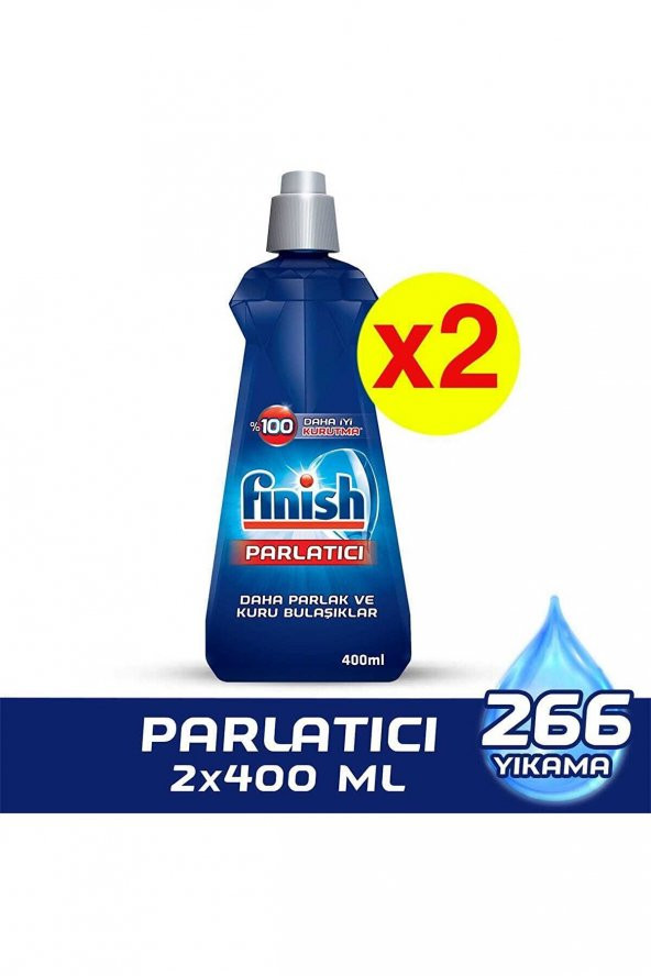 Finish Bulaşık Makinesi Parlatıcı 2 Adet x 400 ml Parlatıcı ürün görseli 1