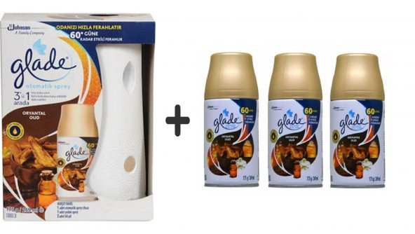 Glade Otomatik Sprey Sistem + Oryantal Oud 269 Ml  X Oryantal  Oud 3 X 269 Ml ürün görseli 1
