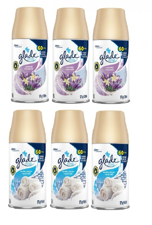 Glade Oda Kokusu Lavanta Ferahlığı X Sprey 3 x 269Ml X Temiz Çarşaf Ferahlığı  X Sprey 3 X 269 Ml ürün görseli 1