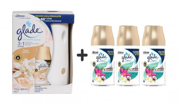 Otomatik Sprey +  Ipeksi Vanilya Yedek 269 Ml+ Tropikal Floral + 3 X 269  Ml ürün görseli 1