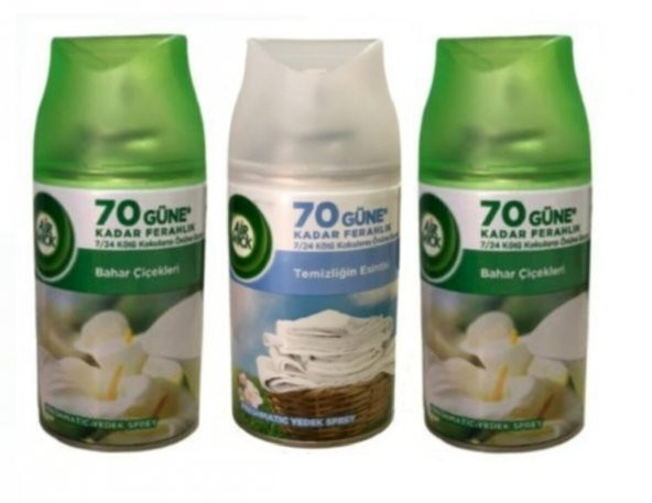 AirWick Oda Kokusu Bahar Çiçekleri X Temizliğin Esintisi XBahar Çiçekleri Yedek 70Güne Kadar Ferahlık3 X 250 ürün görseli 1