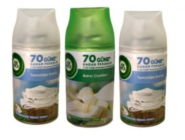 AirWick Oda KokusuTemizliğin Esintisi x Bahar Çiçekleri Temizliğin Esintisi70Güne Kadar Ferahlık 3 X 250 Ml ürün görseli 1