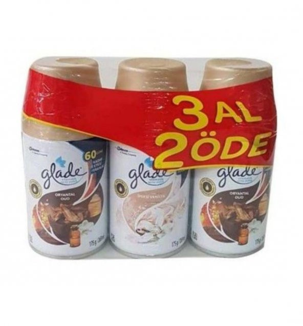 Glade Otomatik Sprey Oda Kokusu Yedek Oryantal Oud + Ipeksi Vanilya 3 X 269 ml ürün görseli 1