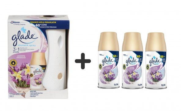 Glade Otomatik Sprey Sistem +Lavanta Ferahlığı 269 Ml + Lavanta Ferahlığı  3 X 269 Ml ürün görseli 1