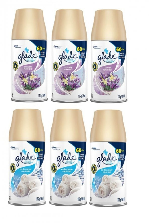 Glade Oda Kokusu Yedek Sprey Lavanta Ferahlığı x 3 x 269 ml x Temiz Çarşaf Ferahlığı 3 x 269 Ml ürün görseli 1