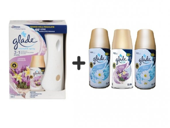 Glade Otomatik Sistem+ Lavanta Ferahlı+ Temizliğin Ferahlı x Lavanta x Temizliğin Ferahlığı 3x269ml ürün görseli 1