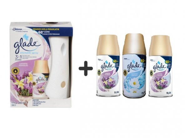 Glade Otomatik Sistem + Lavanta Ferahlığı x Temizliğin Ferahlığı x Lavanta Ferahlığı 3 x 269 Ml ürün görseli 1