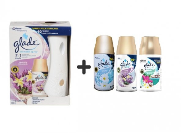 Glade Otomatik Sistem+ Lavanta Ferahlığı+ Temizliğin Ferahlığıx Lavanta x Tropikal Floral 3x269Ml ürün görseli 1