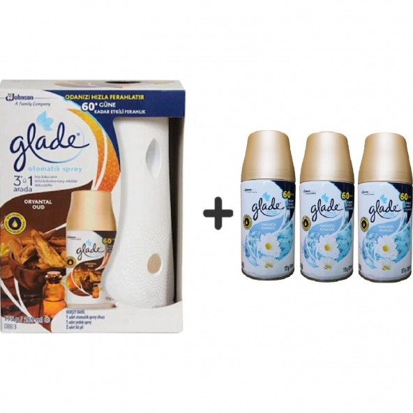 Glade Otomatik Sprey x Oryantal Oud x Temizliğin Ferahlığı  3 x 269 Ml ürün görseli 1