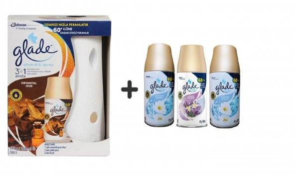 Glade Otomatik Sprey x Oryantal Oud x Temizliğin Ferahlığı x Temizliğin Ferahlığı 3x269Ml ürün görseli 1