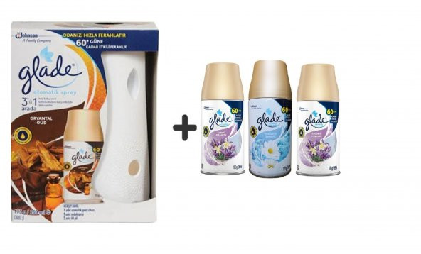 Glade Otomatik Sprey x Oryantal Oud x Lavanta x  Temizliğin Ferahlığı x Lavanta Ferahlığı 3x269Ml ürün görseli 1