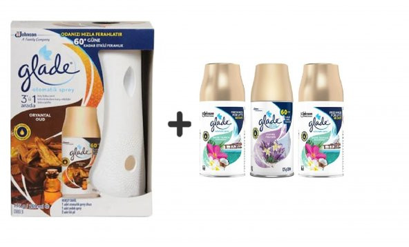 Glade Otomatik Sprey x Oryantal Oud x Tropikal x  Lavanta Ferahlığı x  Tropikal Floral 3 x 269 Ml ürün görseli 1