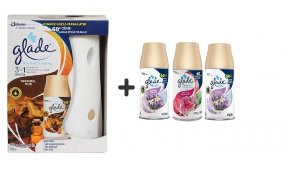 Glade Otomatik Sprey x Oryantal Oud x  Lavanta Ferahlığı x  Meyve&çiçek Buketi x Lavanta 3 x 269 Ml ürün görseli 1