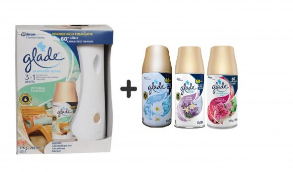 Glade Otomatik Sprey x Okyanus Sessizliği x Temizliğin Ferahlığı x Lavanta Ferahlığı x Meyve&Çiçek 3 x 269Ml ürün görseli 1