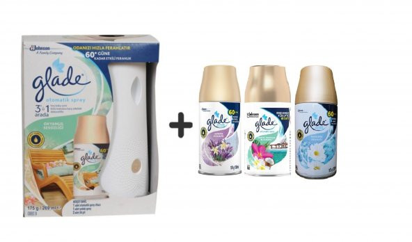 Glade Otomatik Sprey x Okyanus Sessizliği x Lavanta Ferahlığı x Tropikal Floral xTemizliğin Ferahlığı 3 x 269Ml ürün görseli 1