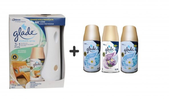 Glade Otomatik Sprey x Okyanus Sessizliği x Temizliğin Ferahlığı x Lavanta Temizliğin Ferahlı 3 x 269 Ml ürün görseli 1