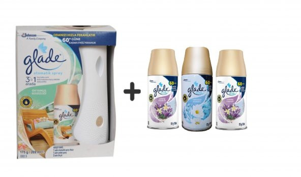 Glade Otomatik Sprey x Okyanus Sessizliği x Lavanta x Temizliğin Ferahlığı x Lavanta Ferahlığı 3 x 269 Ml ürün görseli 1