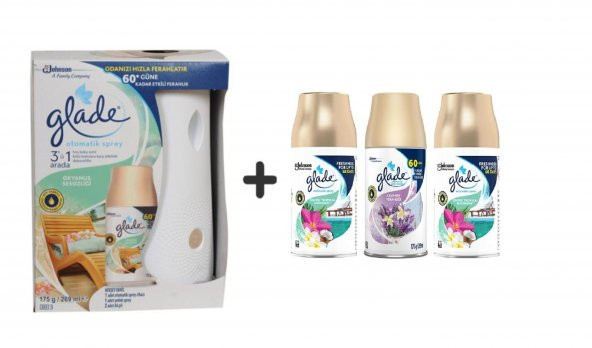 Glade Otomatik Sprey x Okyanus Sessizliği x Tropikal Floral x Lavanta Ferahlığı x Tropikal Floral 3 x 269 Ml ürün görseli 1