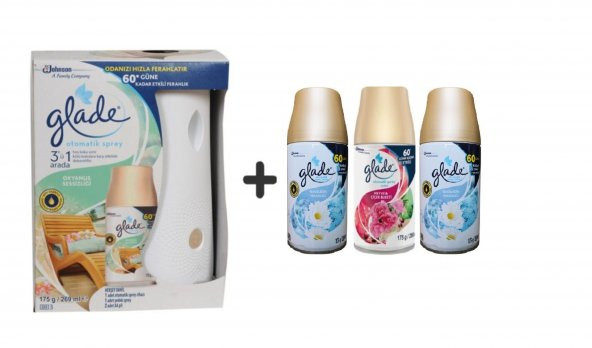 Glade Otomatik Sprey x Okyanus Sessizliği x Temizliğin Ferahlığı x Meyve&Çiçek Temizliğin Ferahlı 3 x 269 Ml ürün görseli 1