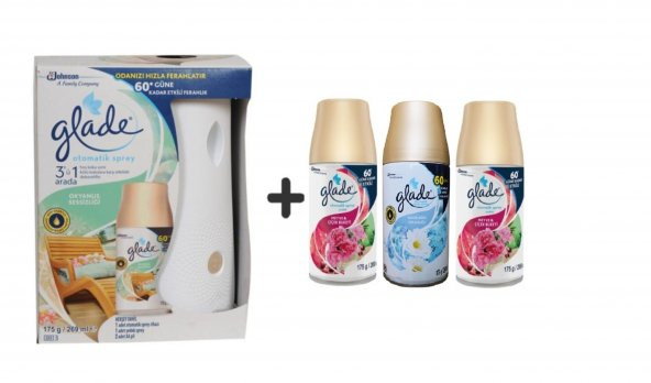 Glade Otomatik Sprey x Okyanus Sessizliği x Meyve&Çiçek Buketi x Temizliğin Ferahlı x Meyve&Çiçek 3 x 269 Ml ürün görseli 1