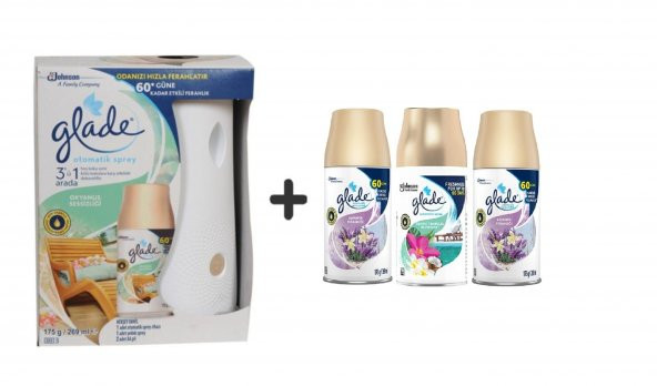 Glade Otomatik Sprey x Okyanus Sessizliği x Lavanta Ferahlığı x Tropikal Floral x Lavanta Ferahlığı 3 X 269 ml ürün görseli 1