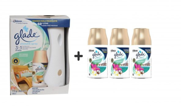 Glade Otomatik Sprey x Okyanus Sessizliği x Tropikal Floral x  Yedek Sprey  3 x 269 Ml ürün görseli 1