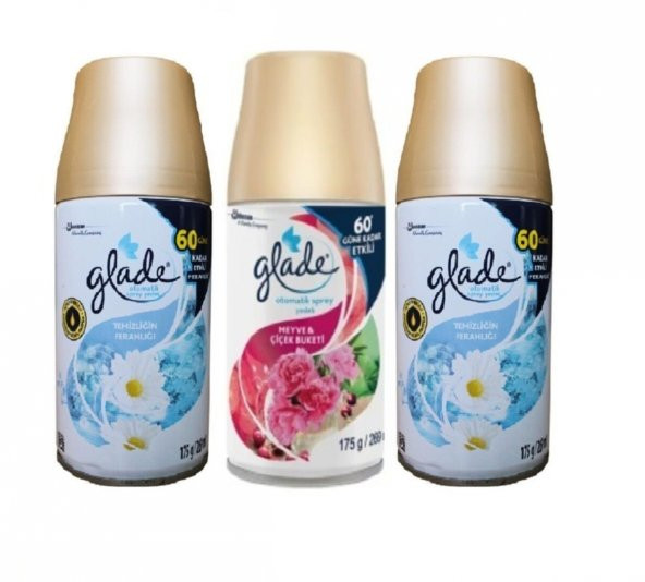 Glade Oda Kokusu Temizliğin Ferahlığı x Meyve & Çiçek Buketi x Temizliğin Ferahlığı Yedek Sprey 3 x 269 Ml ürün görseli 1