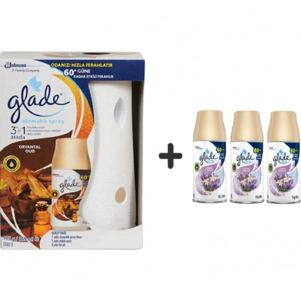 Glade Otomatik Sprey x Oryantal Oud x Lavanta Ferahlığı  3 x 269 Ml ürün görseli 1
